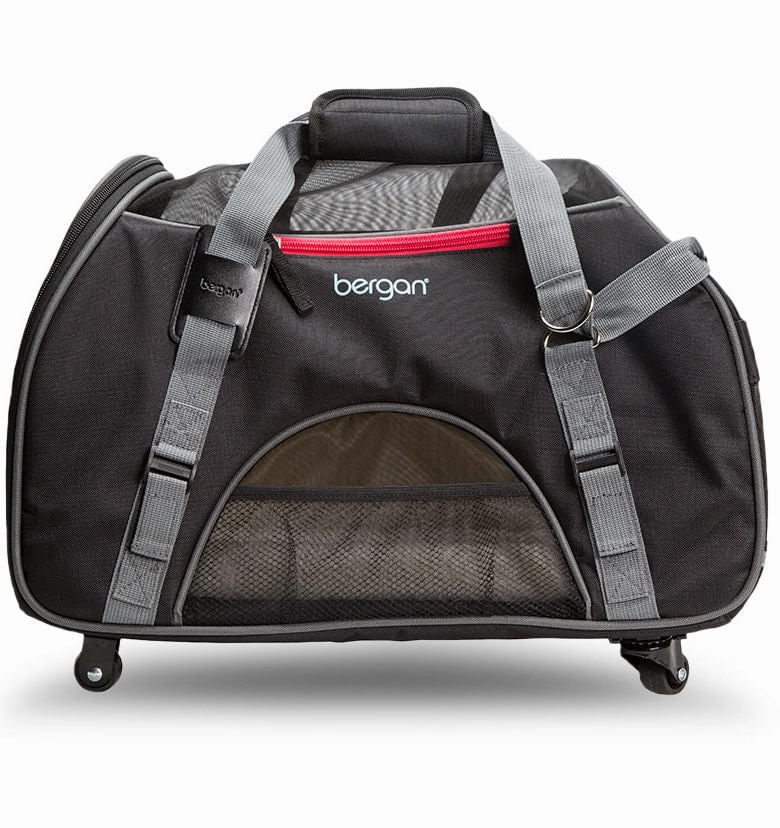 Bergan Wheeled Comfort Airline Approved Pet Carrier cat beds cat scratching post cat shampoo cat tunnel cat brush