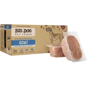 Big Dog BARF Goat Grain-Free Frozen Raw Dog Food 3kg dog toys interactive dog toy plush dog toy dog rope toy squeaky toy