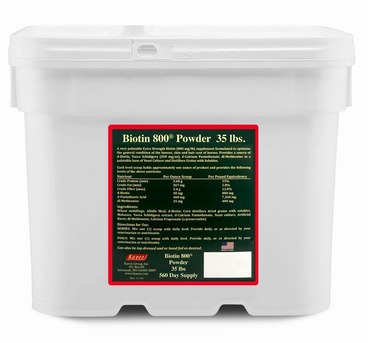Biotin 800 Powder with Yucca Equine Supplement