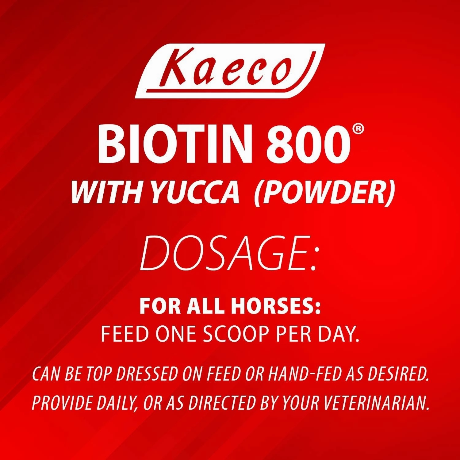 Biotin 800 Powder with Yucca Equine Supplement