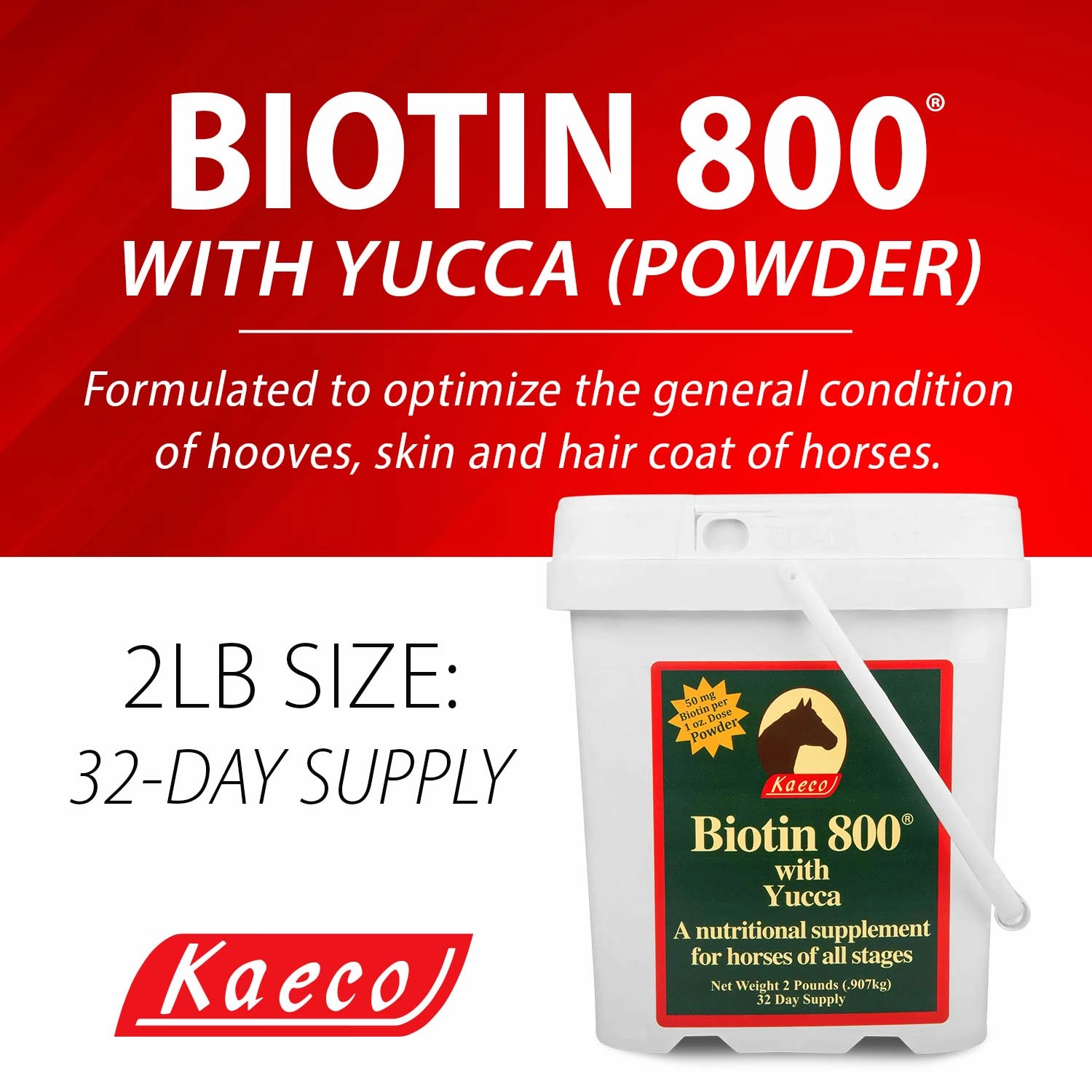Biotin 800 Powder with Yucca Equine Supplement