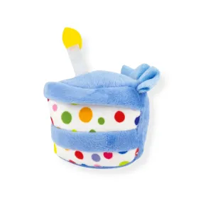 Birthday Cake Slice Dog Toy Blue dog toys indestructible dog toys dog tug toys dog plush chew resistant toy