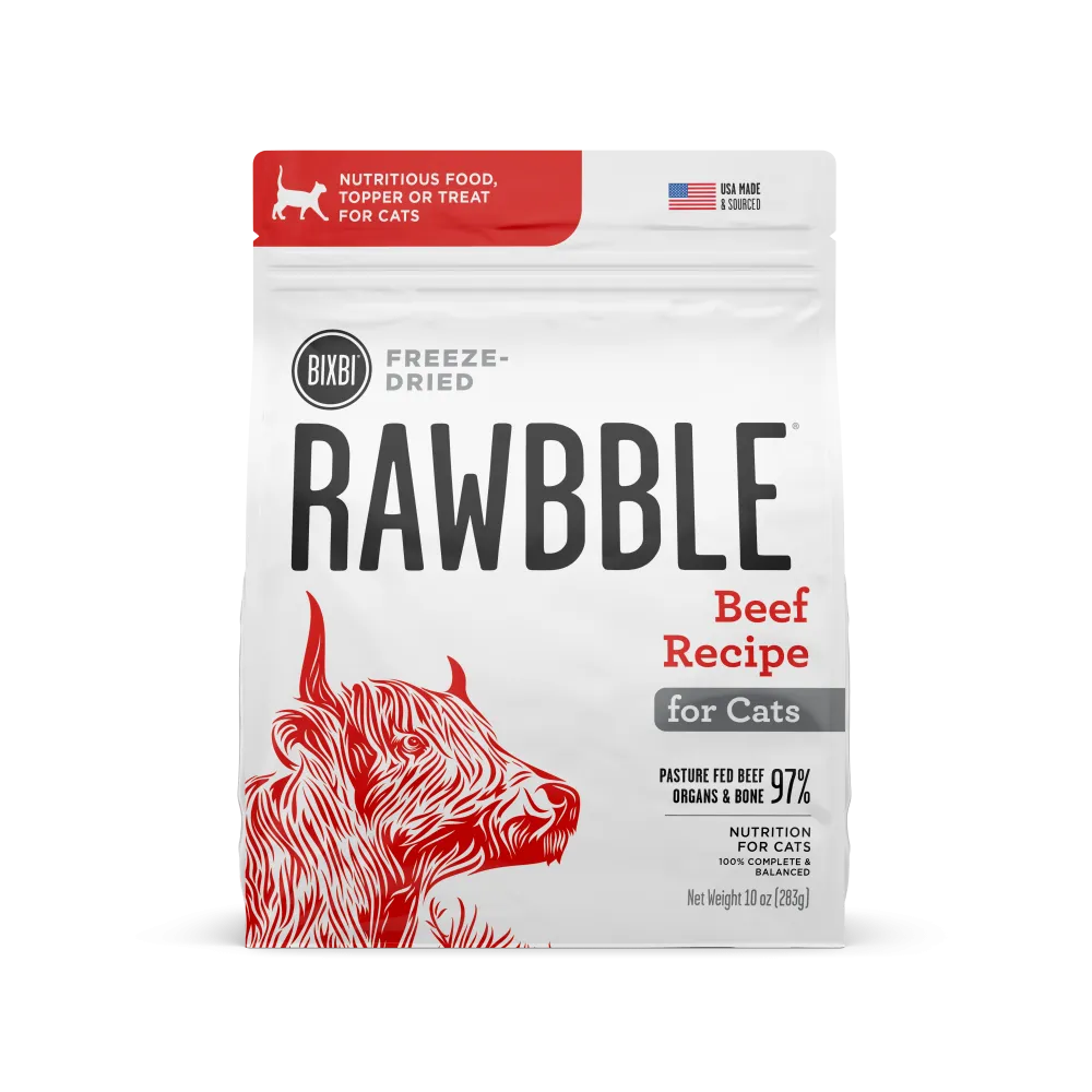 Bixbi Rawbble Beef Freeze Dried for Cats freeze dried dog food raw food for dogs dog freeze meal high protein dog food grain free freeze dog food