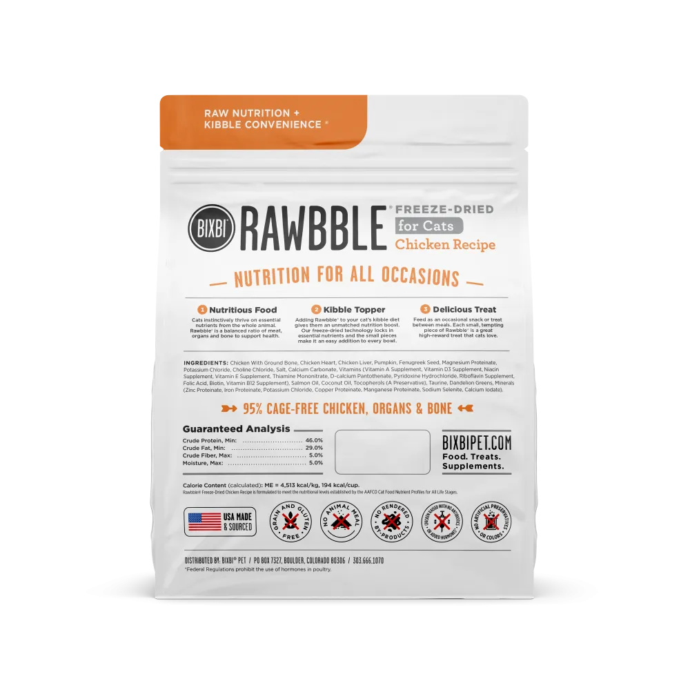 Bixbi Rawbble Chicken Freeze Dried for Cats