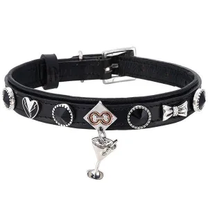 Black Tie Ready Charm Leather Dog Collar treats for dogs dog biscuits dog reward treats organic dog snacks natural dog biscuits