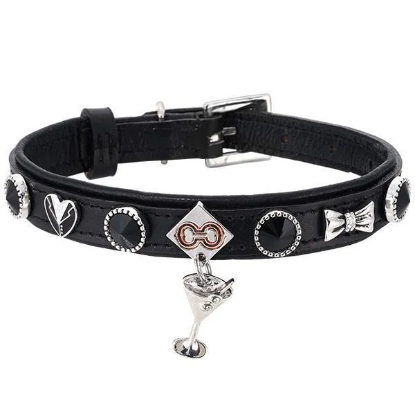 Black Tie Ready Charm Leather Dog Collar treats for dogs dog biscuits dog reward treats organic dog snacks natural dog biscuits