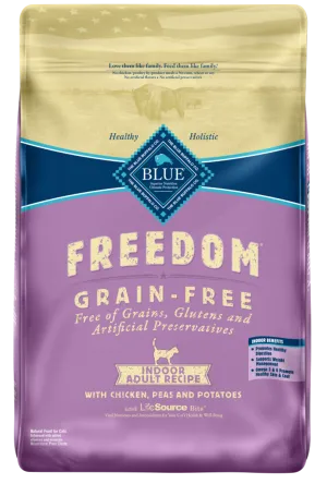 Blue Buffalo Freedom Grain-Free Indoor Adult Chicken Recipe Dry Cat Food freeze dried dog food raw food for dogs dog freeze meal high protein dog food grain free freeze dog food