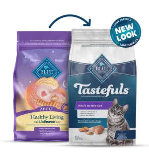 Blue Buffalo Tastefuls Active Adult Chicken & Brown Rice Recipe Dry Cat Food cat treats toys for cats cat hair remover cat cleaning supplies cat food bowl