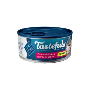 Blue Buffalo Tastefuls Adult Flaked Fish & Shrimp Entree in Gravy Wet Cat Food cat calming diffuser cat stress relief anxiety cat treats cat relaxing spray pet mood aid