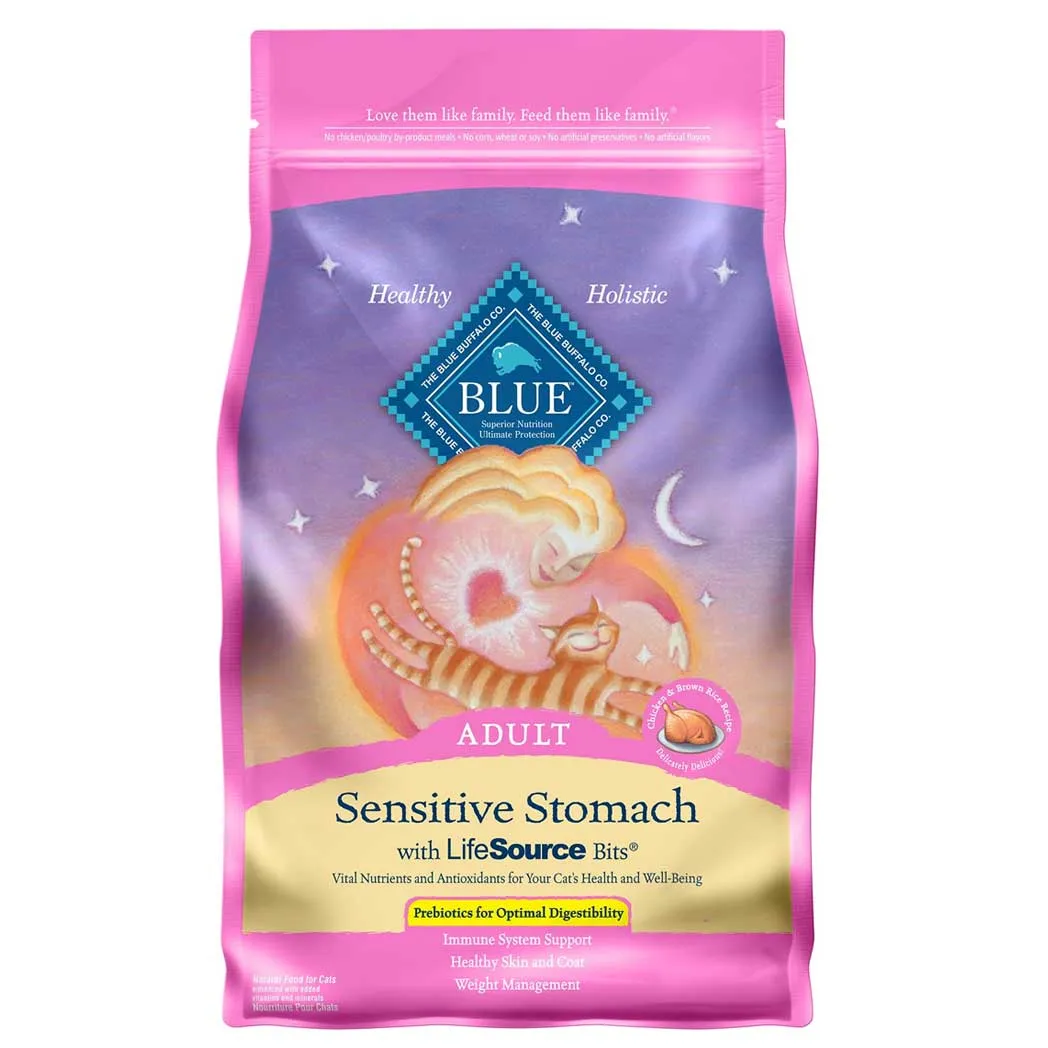 Blue Buffalo Tastefuls Sensitive Stomach Natural Chicken & Brown Rice Dry Cat Food