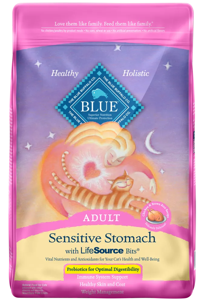 Blue Buffalo Tastefuls Sensitive Stomach Natural Chicken & Brown Rice Dry Cat Food