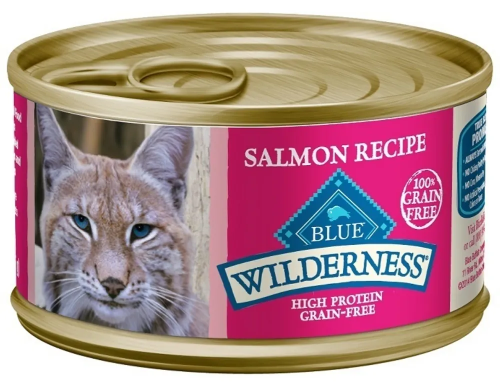 Blue Buffalo Wilderness High-Protein Grain-Free Adult Salmon Recipe Canned Cat Food cat calming diffuser cat stress relief anxiety cat treats cat relaxing spray pet mood aid