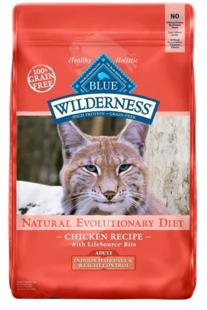 Blue Buffalo Wilderness High-Protein Grain-Free Indoor Adult Hairball & Weight Control Chicken Recipe Dry Cat Food freeze dried dog food raw food for dogs dog freeze meal high protein dog food grain free freeze dog food