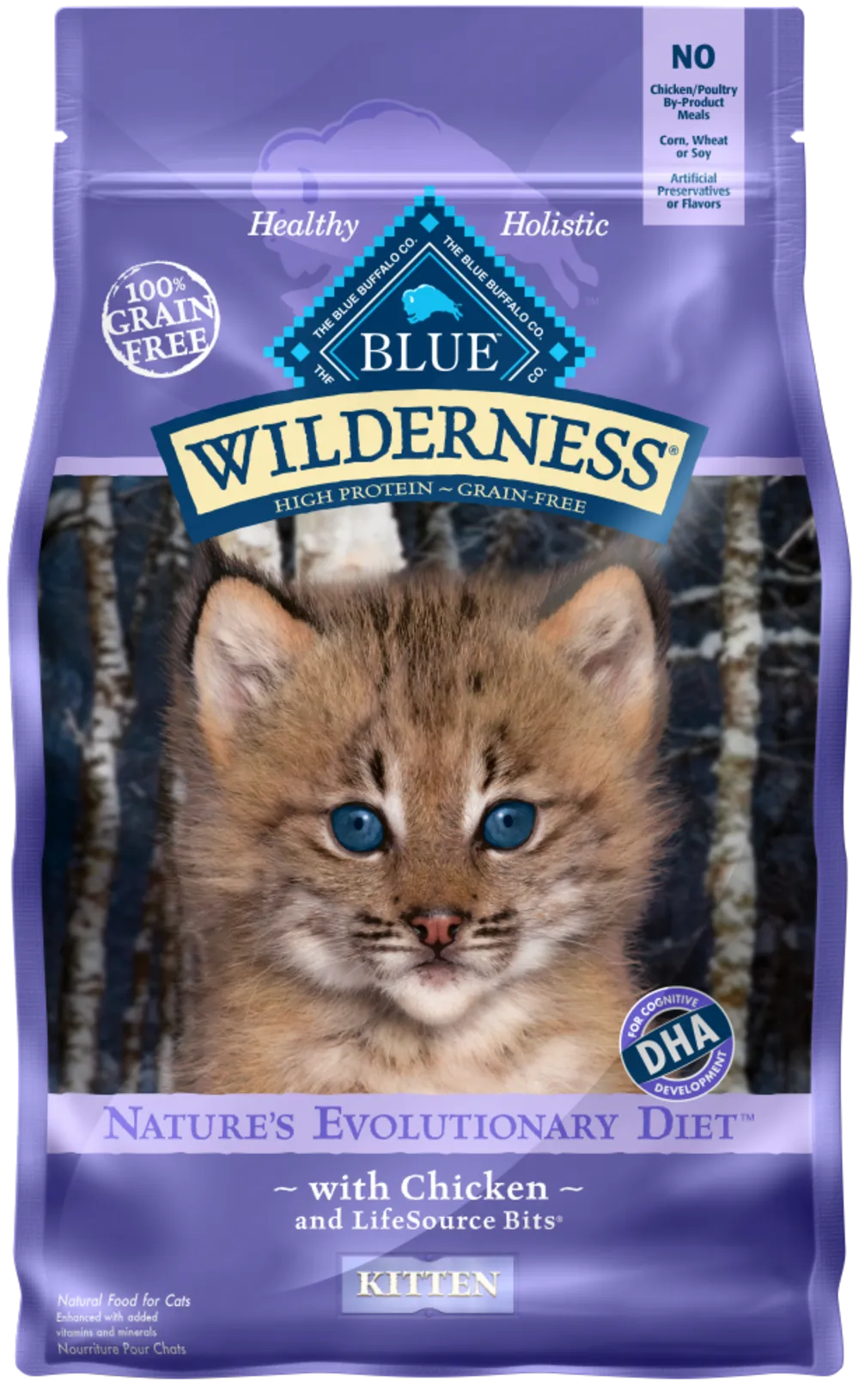 Blue Buffalo Wilderness Kitten High-Protein Grain-Free Chicken Recipe Dry Cat Food freeze dried dog food raw food for dogs dog freeze meal high protein dog food grain free freeze dog food