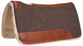 Blue Horse 100% Wool Contoured Saddle Pad with Fleece Bottom cat fur care cat grooming tools cat deshedding brush cat bath kit cat nail trimmer
