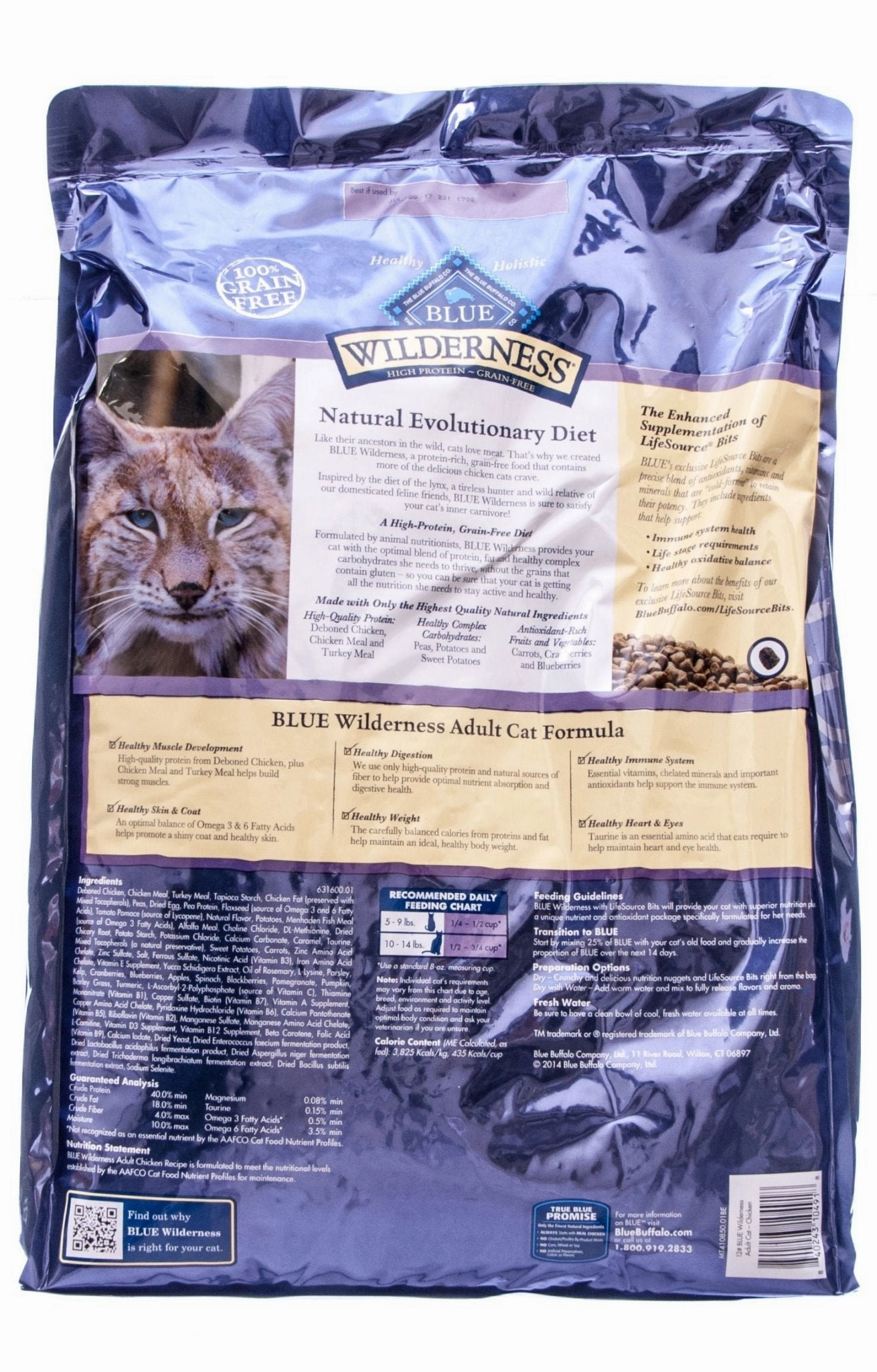 Blue Wilderness (Grain-Free) Adult Cat Food, Chicken, 12 lb