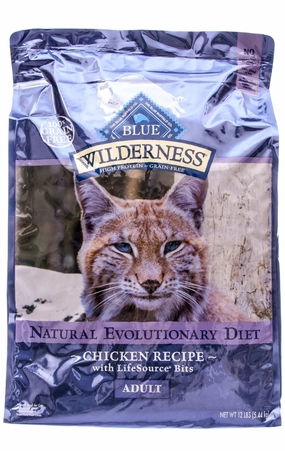 Blue Wilderness (Grain-Free) Adult Cat Food, Chicken, 12 lb cat climbing tree cat hammock cat steps cat grooming kit cat safety gate