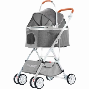 BNDC Pet Stroller 103 For Cats & Dogs (Grey) cat leash cat bowtie cat hat cat bandana cat costume