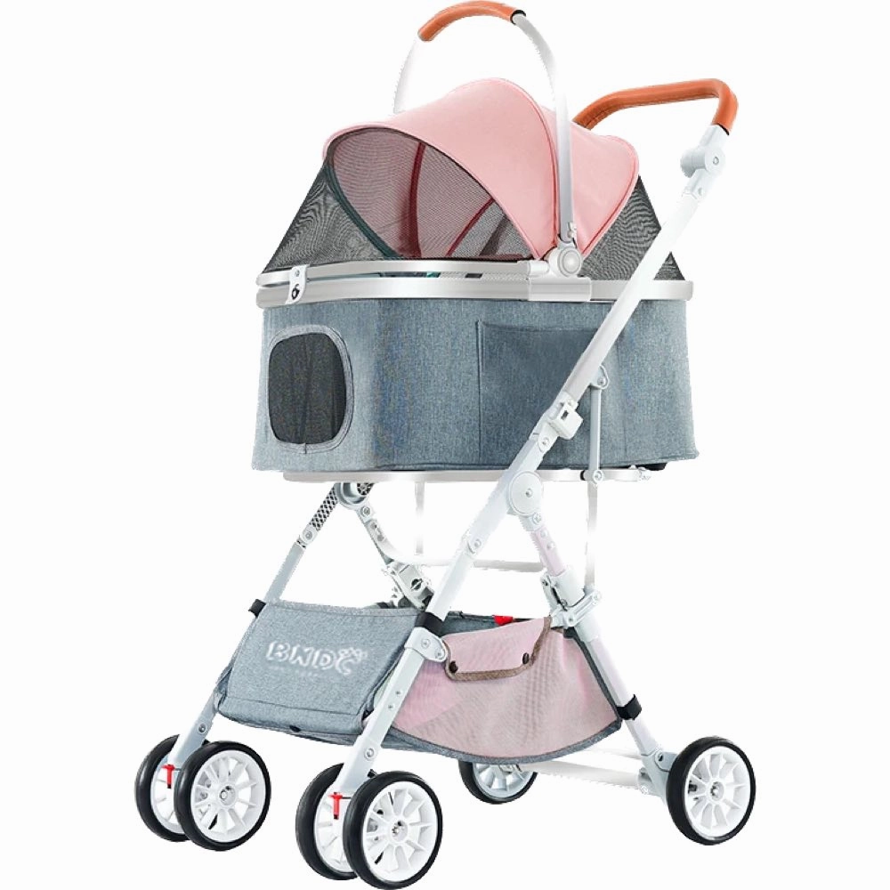 BNDC Pet Stroller 103 For Cats & Dogs (Pink) cat leash cat bowtie cat hat cat bandana cat costume