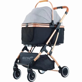 BNDC Pet Stroller 106 For Cats & Dogs (Grey) cat leash cat bowtie cat hat cat bandana cat costume
