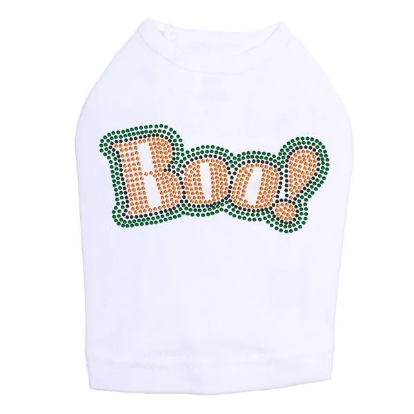 Boo! Rhinestone Dog Tank