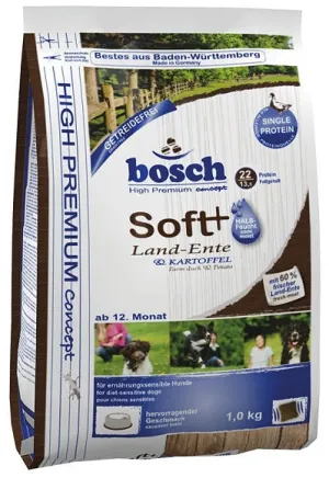 Bosch High Premium Grain Free Soft  Farm Duck & Potato Dry Dog Food 1kg dog supplies dog food toys accessories dog bed