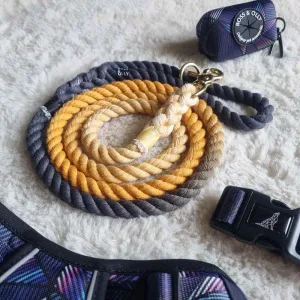 Boss & Olly Hand-Dyed Cotton Rope Dog Leash (Yellow) (Made To Order) puppy food dog jerky treats dog dental treats dog chicken strips organic dog food
