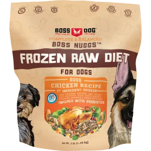 Boss Dog Frozen Complete Raw Chicken Nuggs 3lb Bag livestock health goat wellness poultry spray cattle health aid goat nutrition