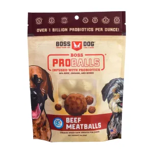 Boss Dog Proballs Freeze-Dried Raw Beef Meatballs Dog Treat 3oz Bag goat vitamins sheep health poultry medicine livestock supplement animal wellness