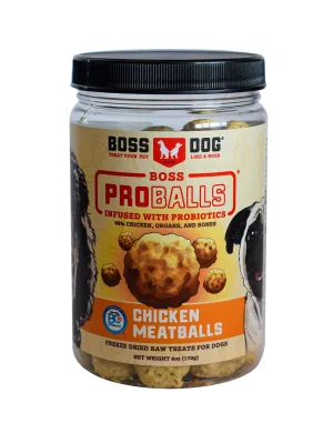 Boss Dog Proballs Freeze-Dried Raw Chicken Meatballs Dog Treat 6oz Jar goat vitamins sheep health poultry medicine livestock supplement animal wellness