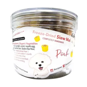 BossiPaws Dim Sum Siew Mai Pork Grain-Free Freeze-Dried Dog Treats 50g dog supplies dog food toys accessories dog bed