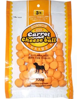 Bow Wow Carrot Cheese Ball Dog Treat 100g chicken fence goat pen animal fencing electric fencing portable livestock fence