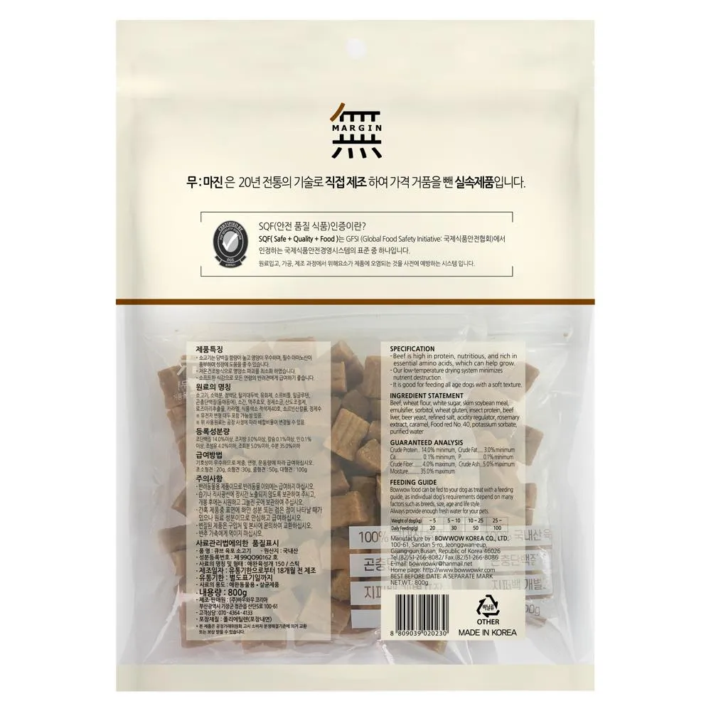 Bow Wow Mumargin Cube Jerky Beef Dog Treats 800g