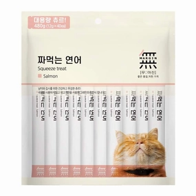 Bow Wow Mumargin Squeeze Salmon Grain-Free Wet Cat Treats 480g dog chew toys dog dental chews durable chew toys puppy chew toy bone chew
