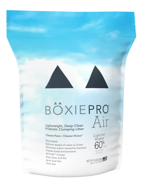 BoxiePro Air Lightweight Deep Clean Probiotic Clumping Cat Litter cat toys interactive cat toys cat teaser wand cat balls cat laser pointer