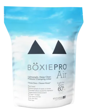 BoxiePro Air Lightweight Deep Clean Probiotic Clumping Cat Litter cat toys interactive cat toys cat teaser wand cat balls cat laser pointer