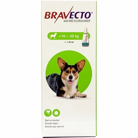 Bravecto Flea & Tick Spot On Solution For Medium Dogs (10kg - 20kg) 1ct plush dog toy soft chew toy squeaky plush pillow toy stuffed dog toy