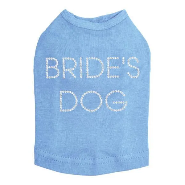 Brides Dog Rhinestone Dog Tank