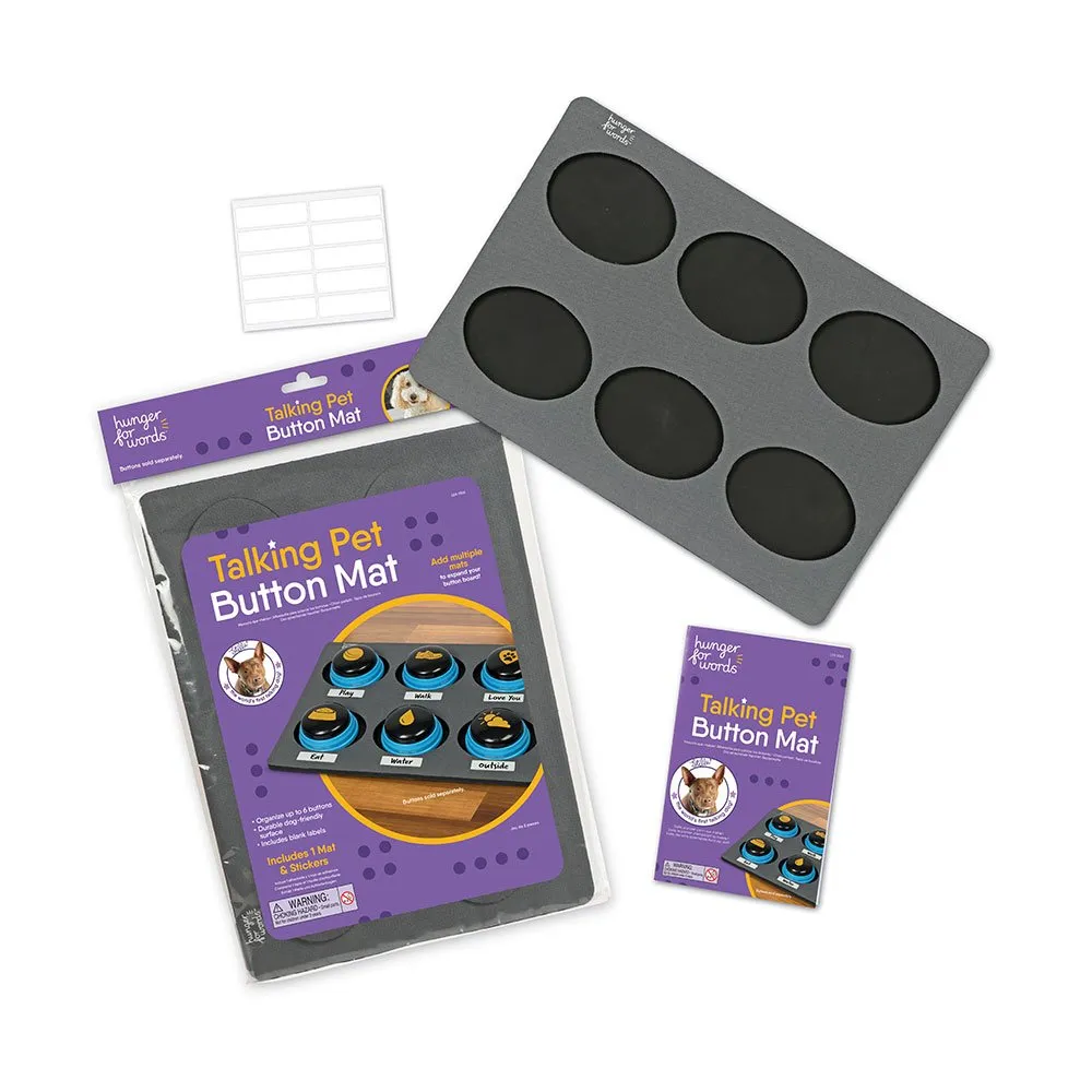 Brightkins Hunger for Words Dog Button Mat