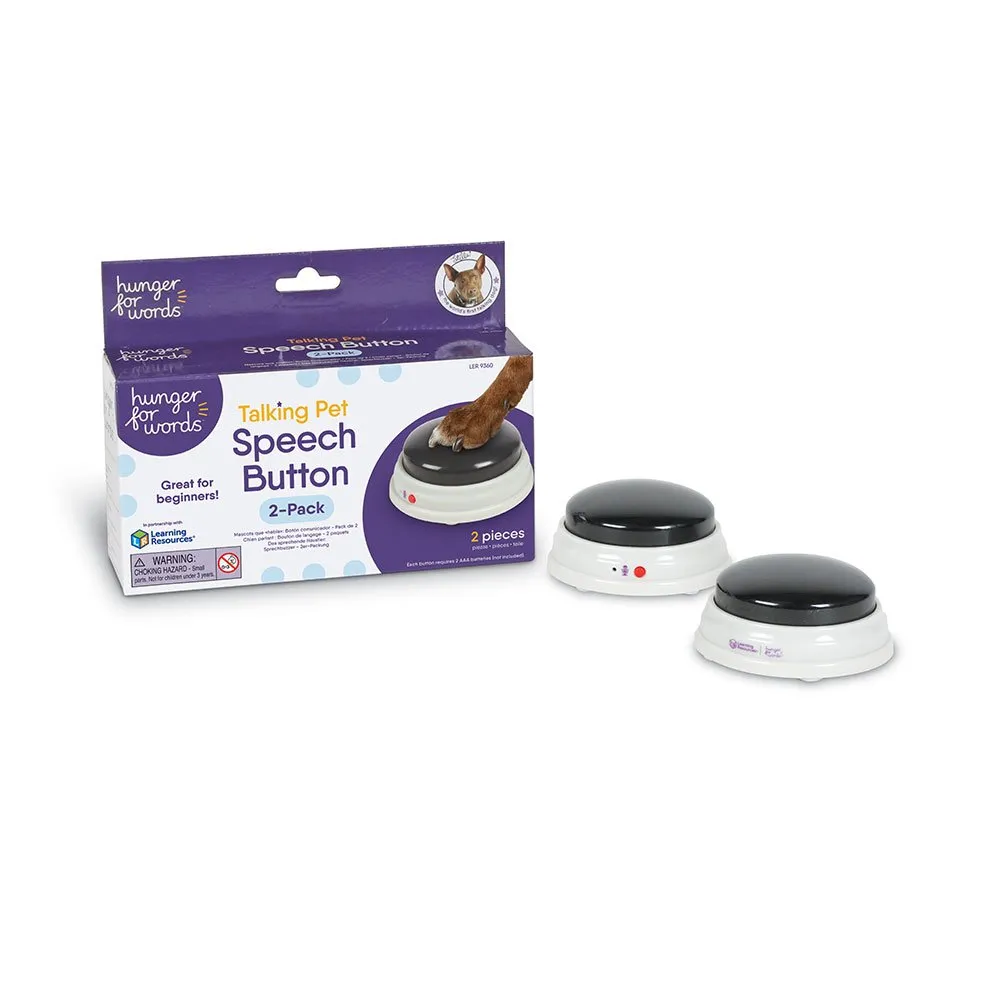 Brightkins Hunger for Words Dog Speech Button 2 Pack