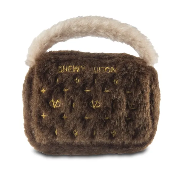 Brown Chewy Vuiton Bag Dog Toy dog toys indestructible dog toys dog tug toys dog plush chew resistant toy