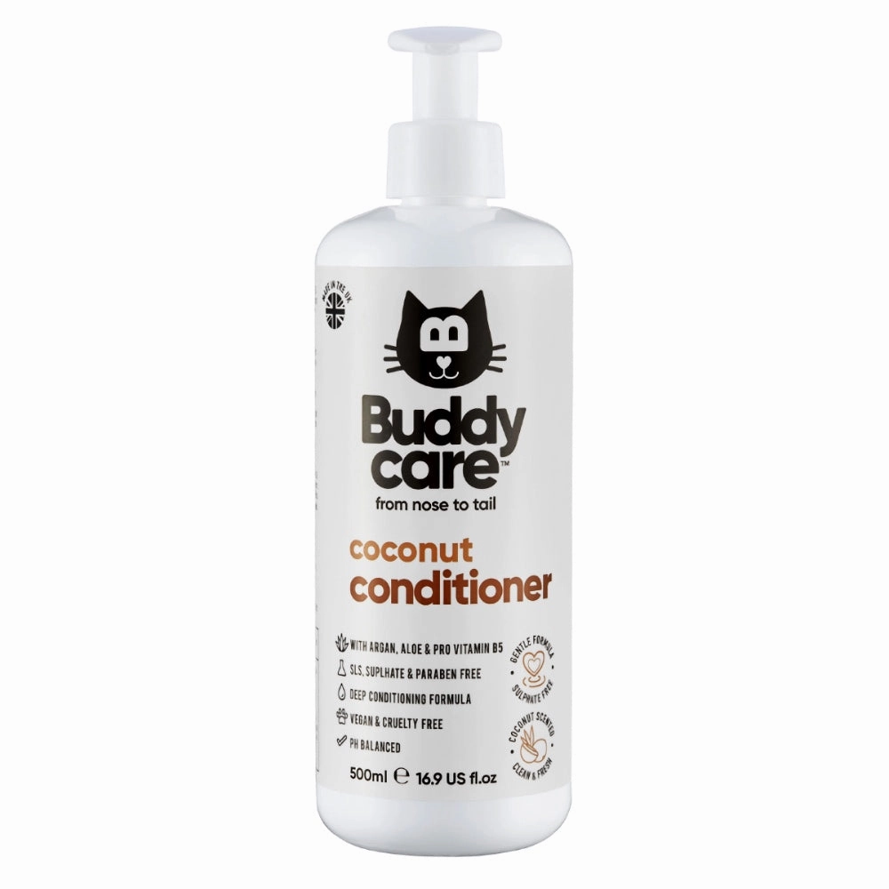 Buddycare Coconut Cat Conditioner 500ml pet health pet wellness pet pain relief pet probiotic pet calming