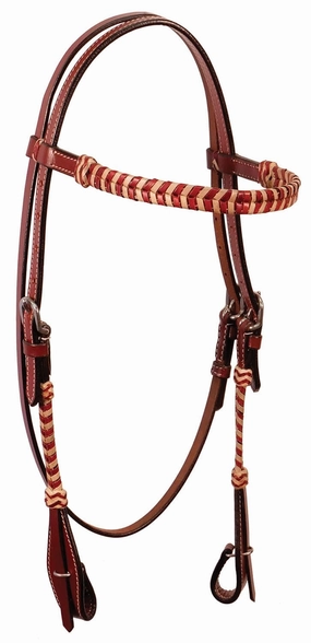 Buffalo Leather Brown Rawhide Laced Browband Headstall cat fur care cat grooming tools cat deshedding brush cat bath kit cat nail trimmer