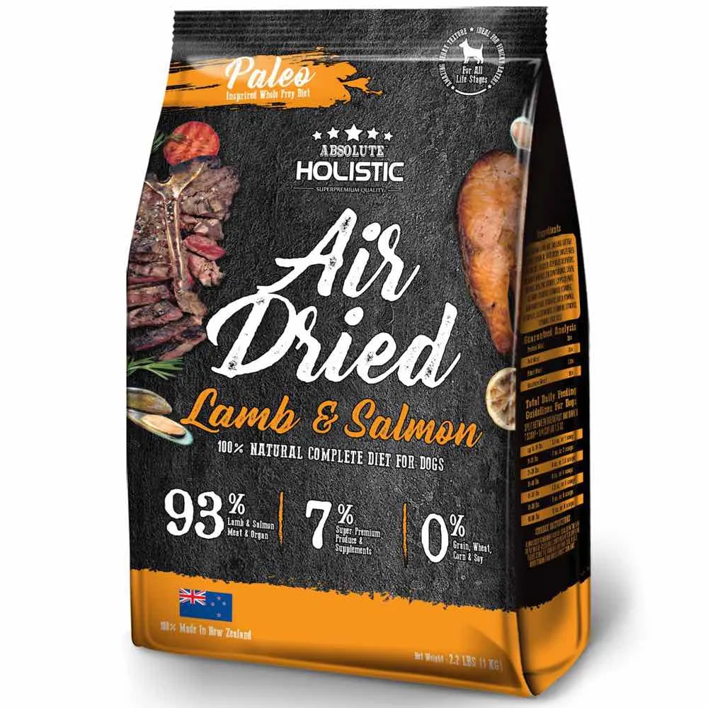 'BUNDLE DEAL': Absolute Holistic Air Dried Lamb & Salmon Dog Food 1kg horse supplement horse vitamins animal probiotics livestock digestive aid horse immune booster