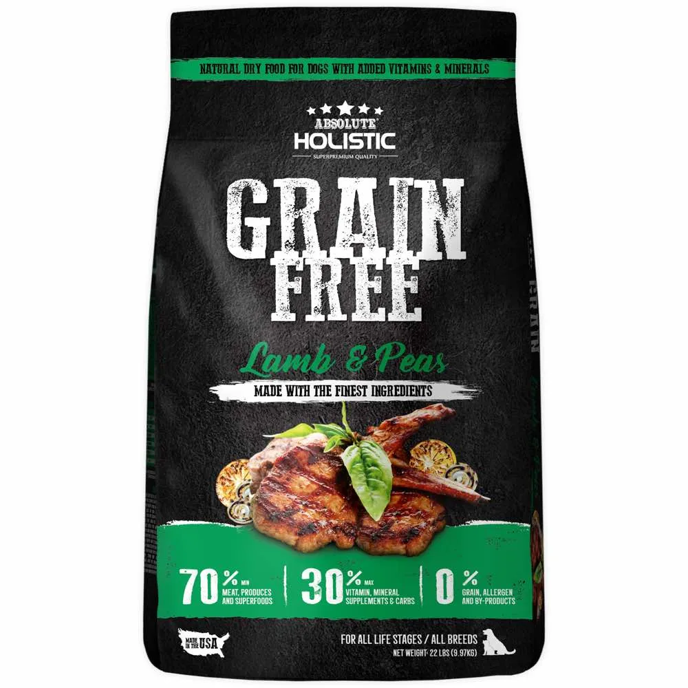 BUNDLE DEAL: Absolute Holistic Lamb & Peas Grain-Free Dry Dog Food