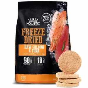 'BUNDLE DEAL': Absolute Holistic Patties Salmon & Tuna Grain-Free Freeze-Dried Dog Food 12.7oz dog supplies dog food toys accessories dog bed