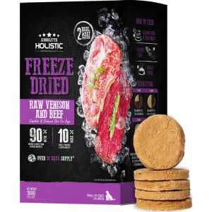 'BUNDLE DEAL': Absolute Holistic Patties Venison & Beef Grain-Free Freeze-Dried Dog Food dog supplies dog food toys accessories dog bed