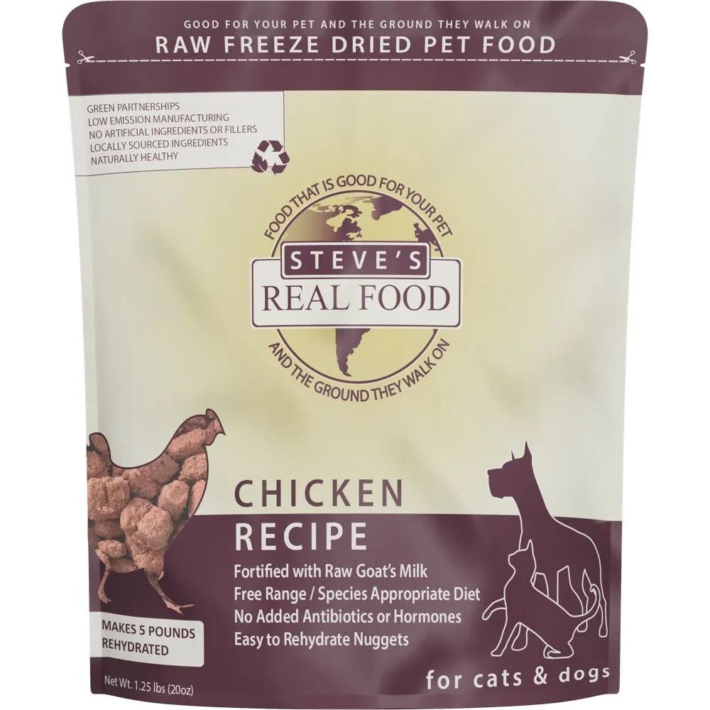 'BUNDLE DEAL FREE FD TREATS': Steve's Real Food Chicken Grain-Free Freeze-Dried Raw Food For Cats & Dogs 20oz fly trap horse fly spray poultry fly control fly repellent farm fly solution