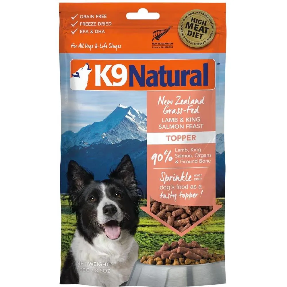 BUNDLE DEAL: K9 Natural Lamb & King Salmon Grain-Free Freeze-Dried Raw Dog Food Topper 100g horse supplement horse vitamins animal probiotics livestock digestive aid horse immune booster