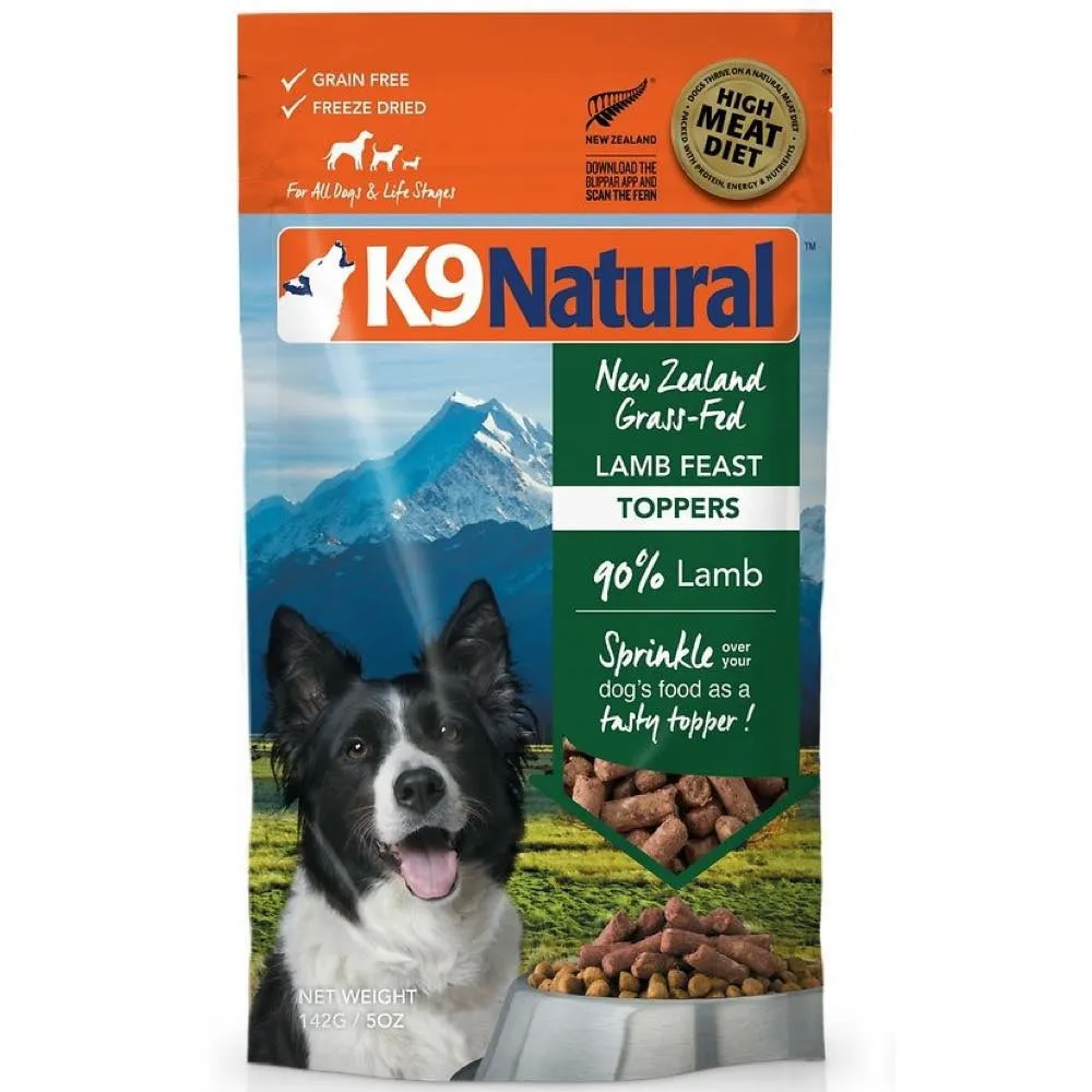 BUNDLE DEAL: K9 Natural Lamb Feast Grain-Free Freeze-Dried Raw Dog Food Topper 142g horse supplement horse vitamins animal probiotics livestock digestive aid horse immune booster